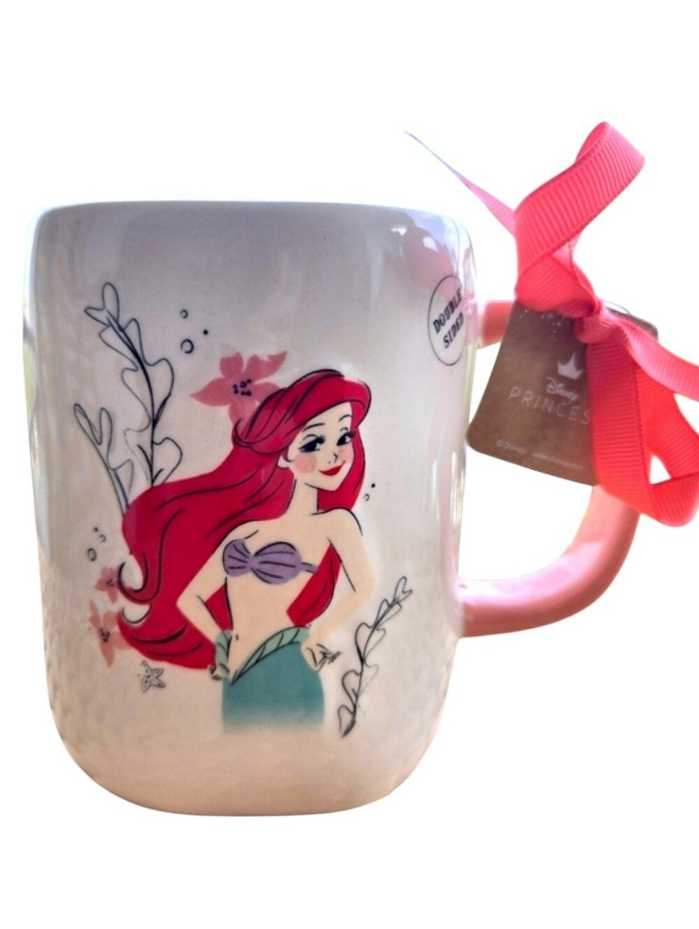 🧜‍♀️ Disney's The Little Mermaid, Princess Ariel Mug by Rae Dunn- Pink Interior